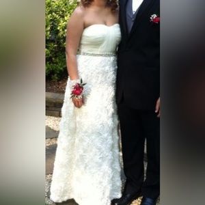 As u Wish formal cream dress; size 5